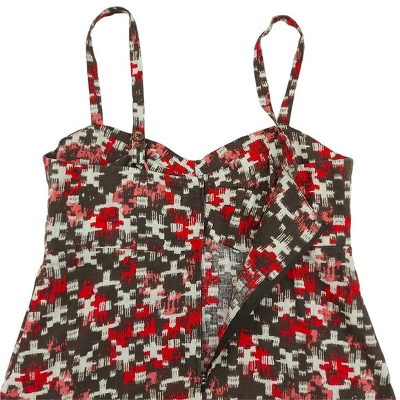 Patagonia Womens Sleeveless Top Size 2 Adjustable Strap Pleated Zip Brown - Picture 4 of 9